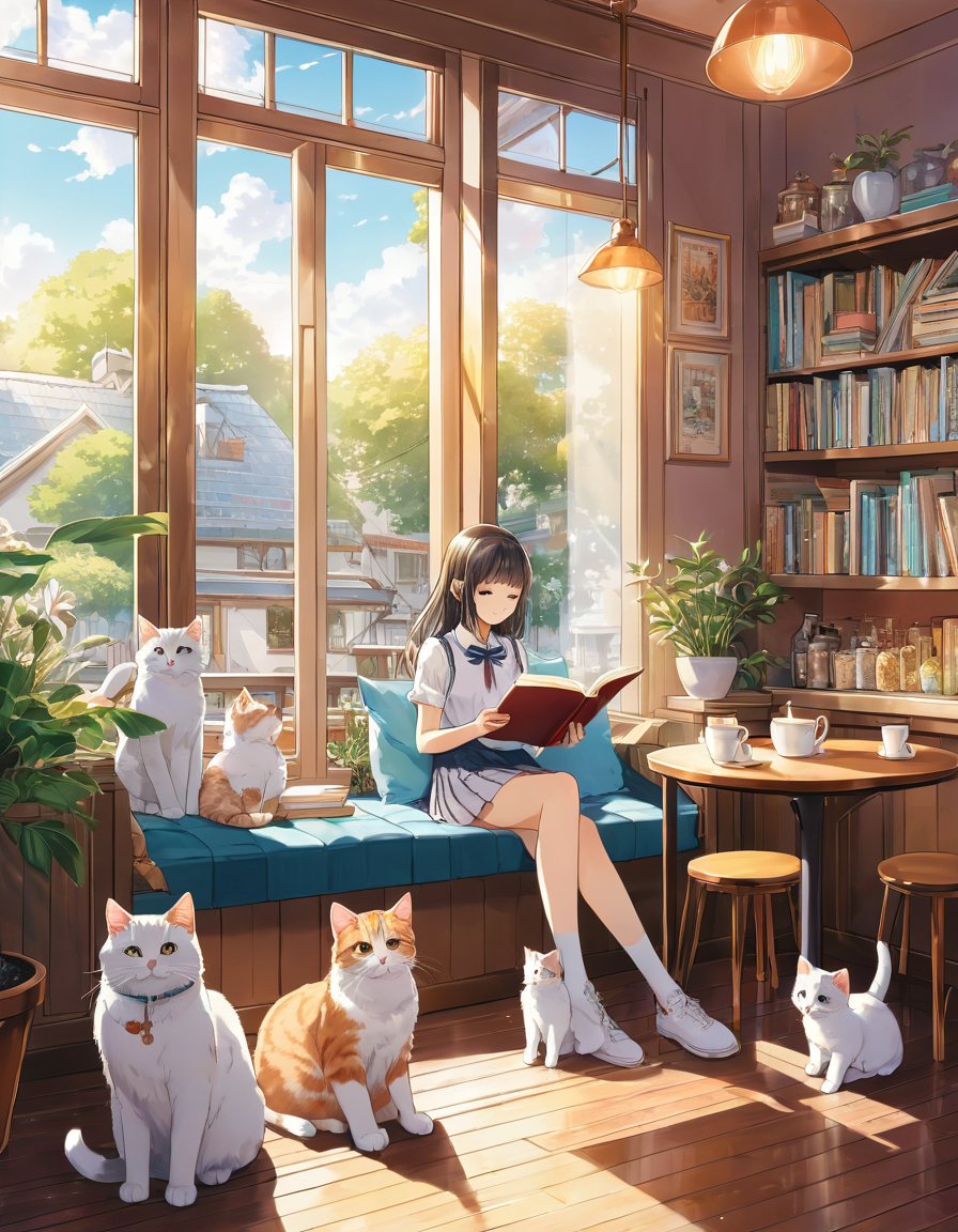 Cat Cafe: Reading