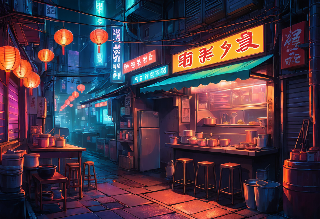 Neon Ramen Stand