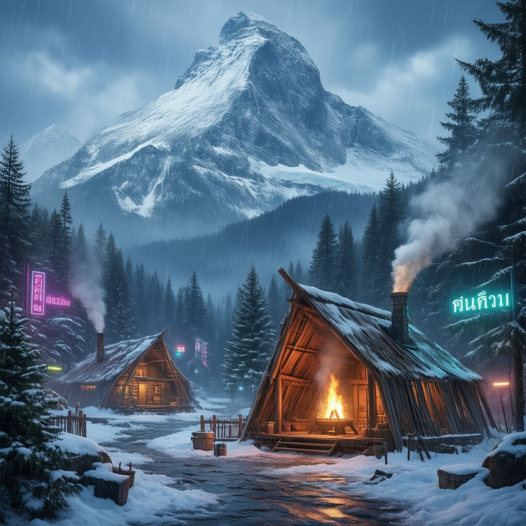 Winter Mountain Village 2